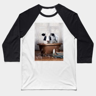 Cow in the Bathtub Baseball T-Shirt